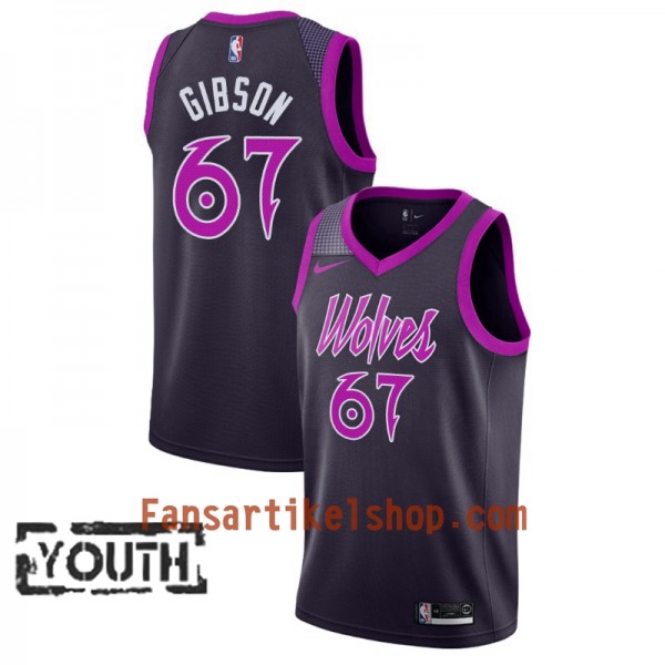 Minnesota Timberwolves Trikot Taj Gibson 67 2018-19 Nike City Edition Lila Swingman - Kinder Minnesota Timberwolves Trikot Taj Gibson 67 2018-19 Nike City Edition Lila Swingman - Kinder